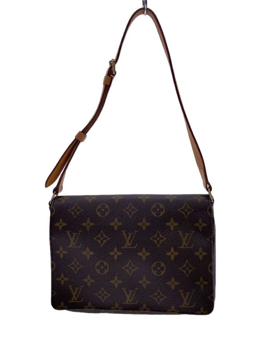 LOUIS VUITTON Musette Tango Monogram Canvas Short Shoulder Bag Brown
